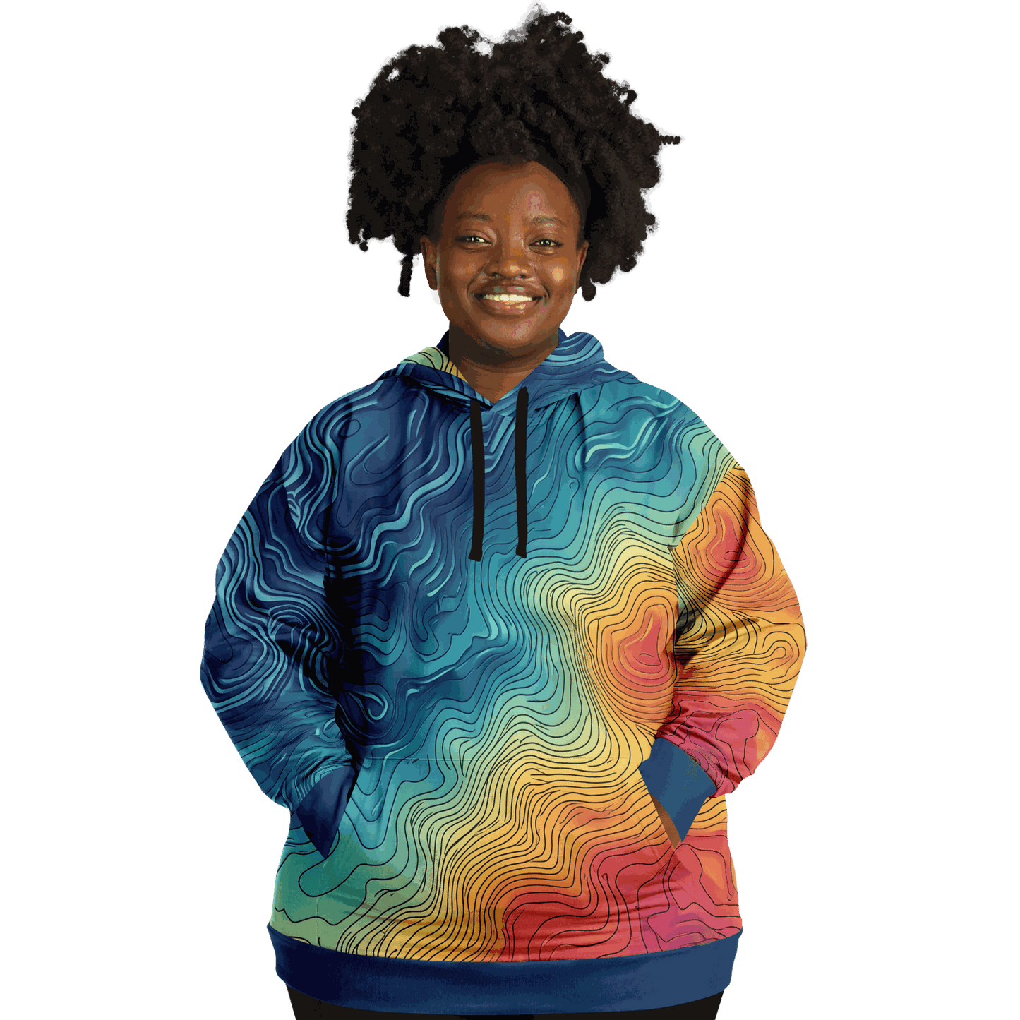 Angry Walleye - Depth Explorer - Plus-size Hoodie