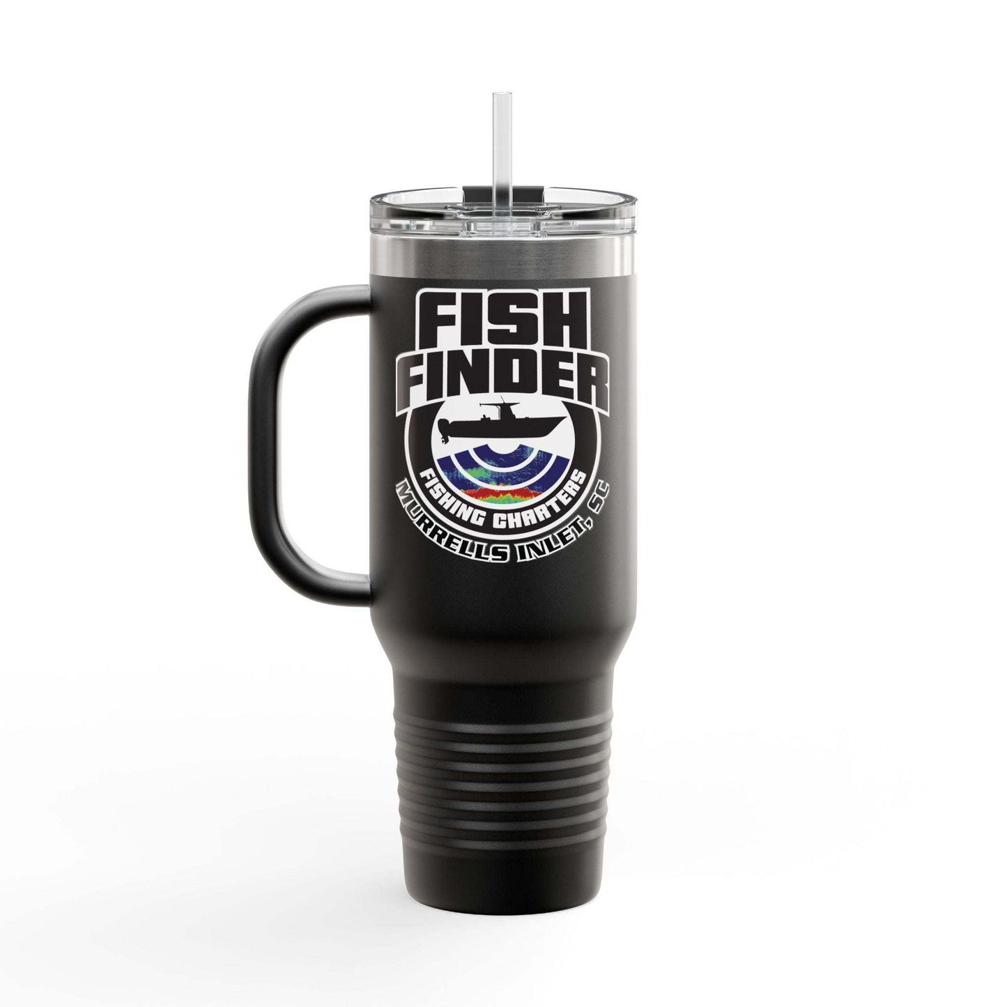 Fish Finder Fishing Charters Insulated Travel Mug - 40oz - USA