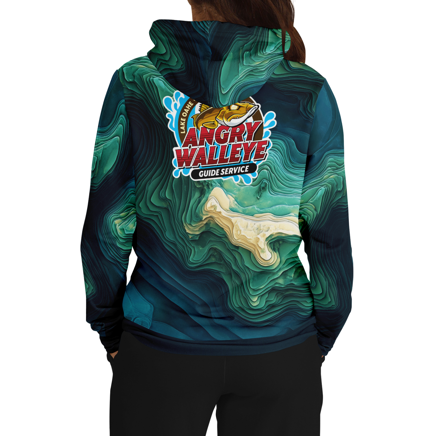 Angry Walleye - Contours 3D Hoodie