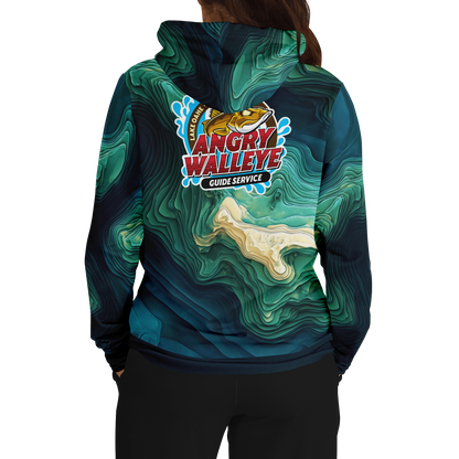 Angry Walleye - Contours 3D Hoodie