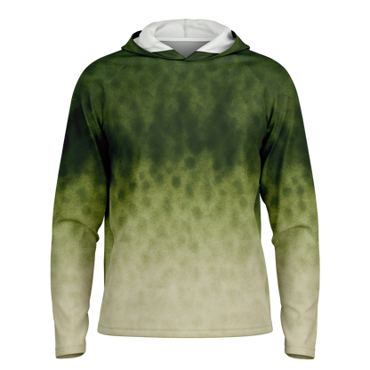 Men's Largemouth Bass Hooded Sun Protection Shirt