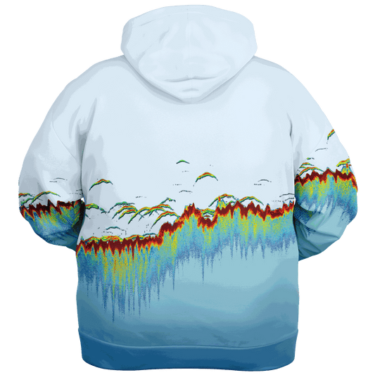 Sonar Scan Light Blue Premium Hoodie - Plus-size