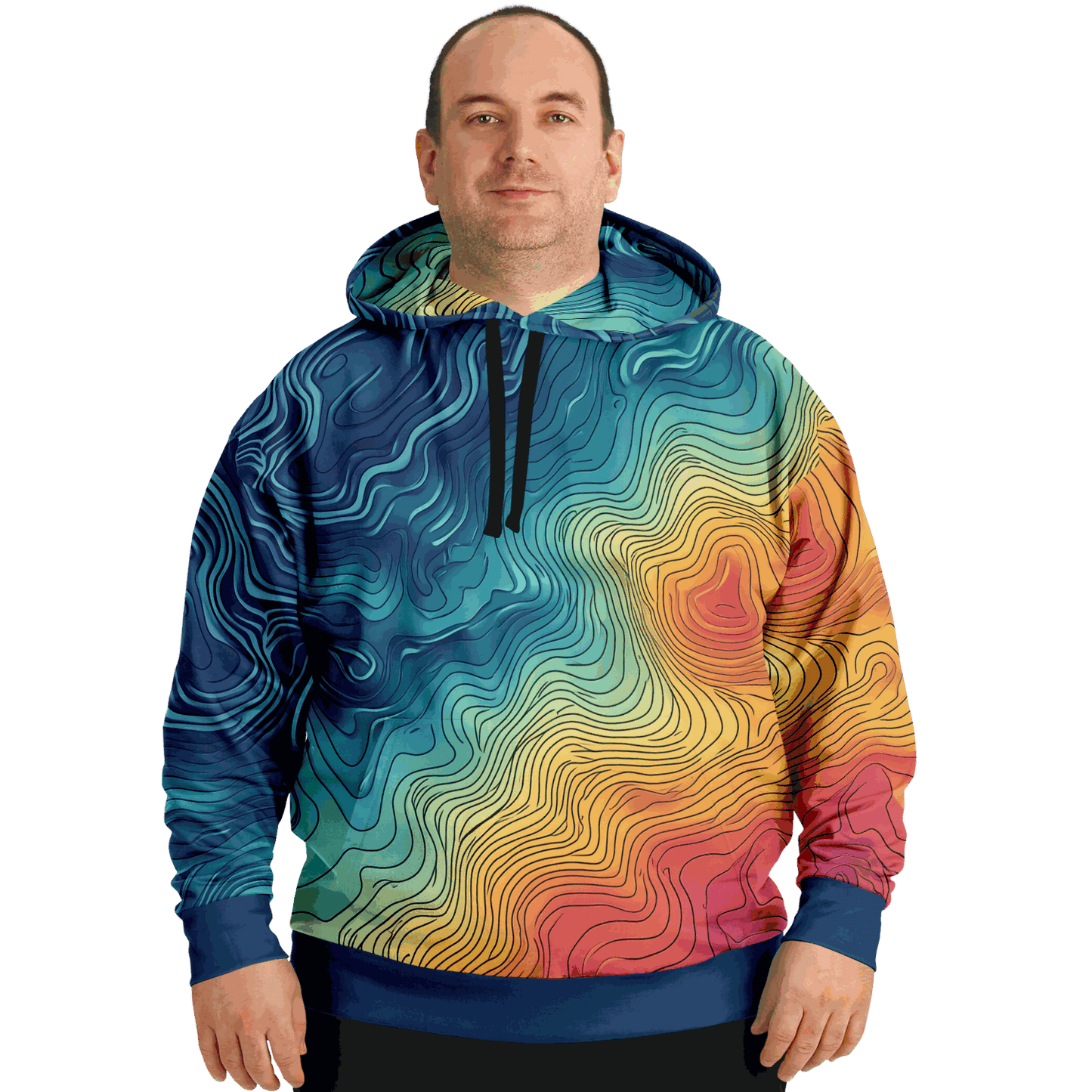 Angry Walleye - Depth Explorer - Plus-size Hoodie