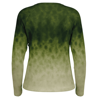 Women's Largemouth Bass Crew Neck Sun Protection Shirt