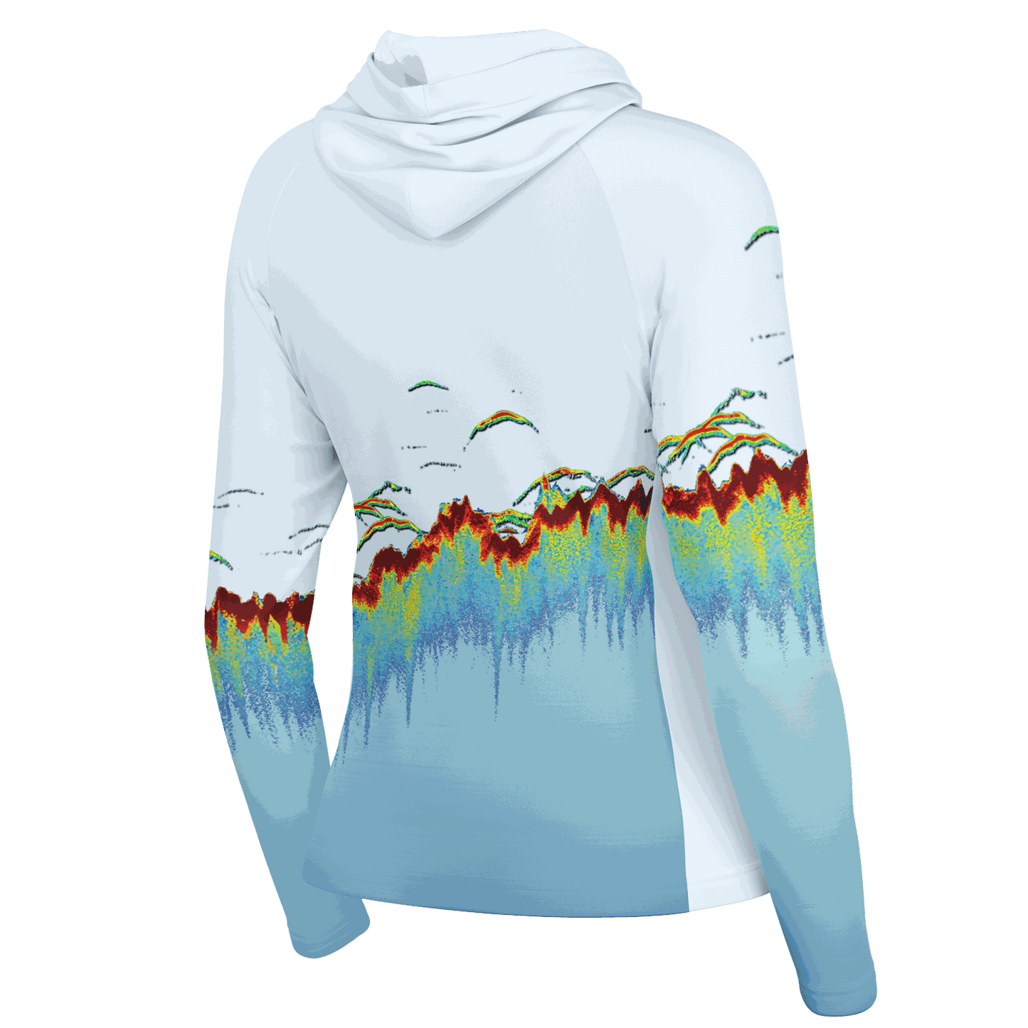 Women's Sonar Scan Lt Blue Hooded Sun Protection Shirt