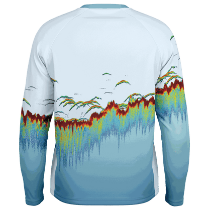 Men's Sonar Scan Lt Blue Sun Protection Shirt