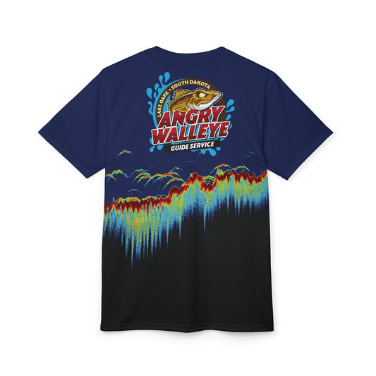 Sonar Scan Premium T-shirt - Angry Walleye