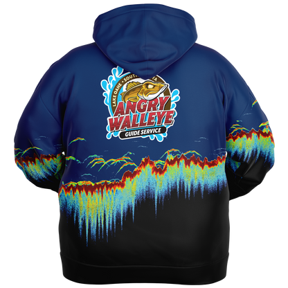 Angry Walleye - Sonar Scan Plus-size Hoodie