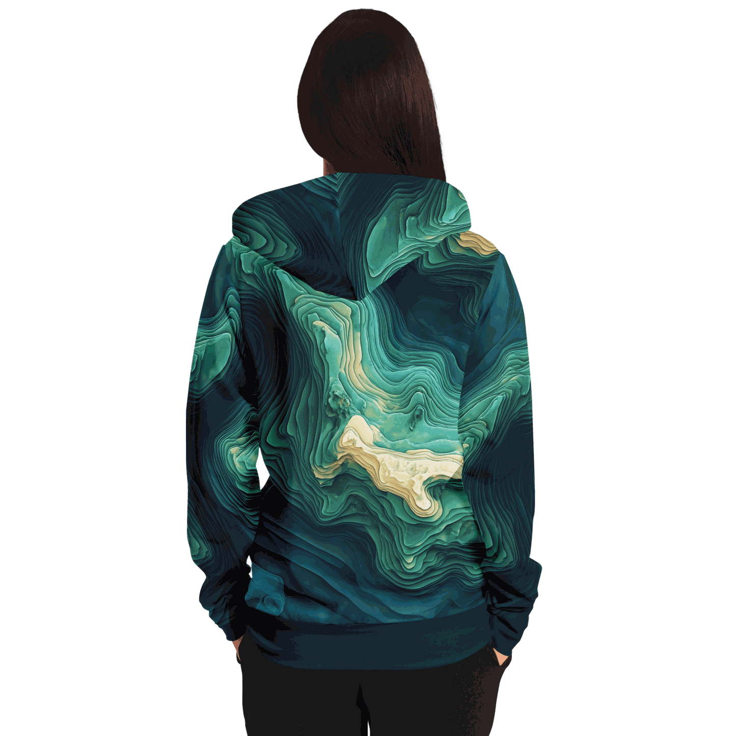 Contours 3D Zip-Up Premium Hoodie