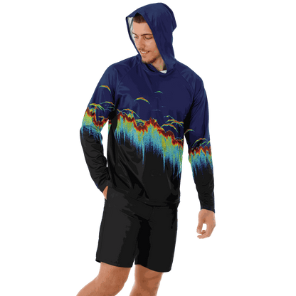 Men's Sonar Scan Hooded Sun Protection Shirt