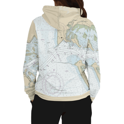 Waterline Map Hoodie - Columbia River B10 to Harrington Point