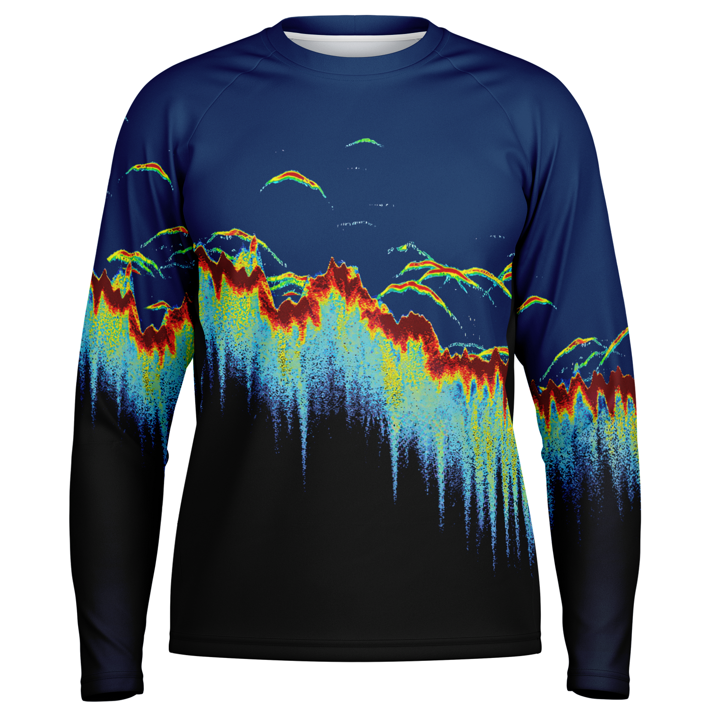 Men's Sonar Scan Sun Protection Shirt  - Angry Walleye