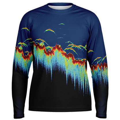 Men's Sonar Scan Sun Protection Shirt  - Angry Walleye