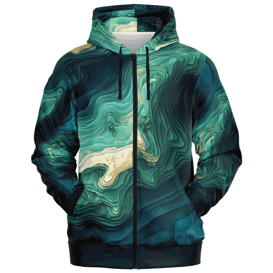 Contours 3D Zip-Up Premium Hoodie