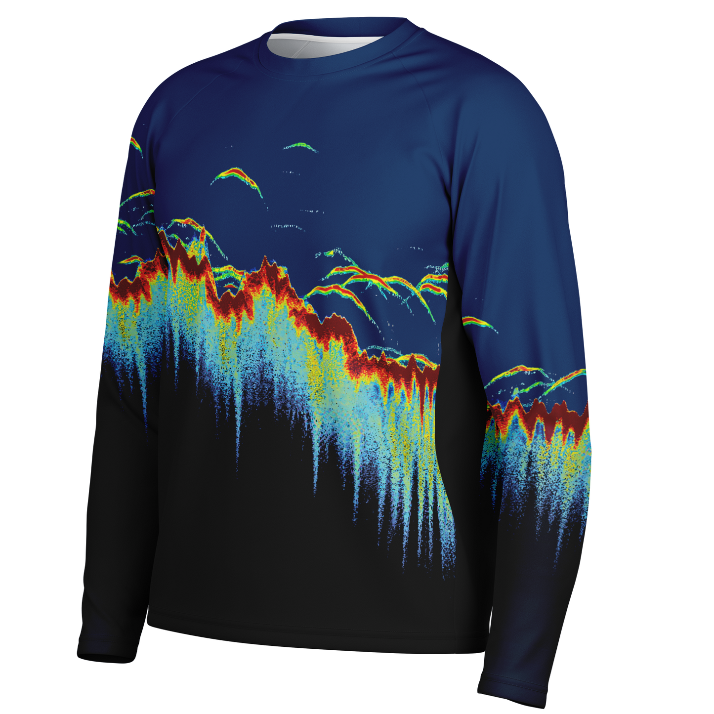 Men's Sonar Scan Sun Protection Shirt  - Angry Walleye