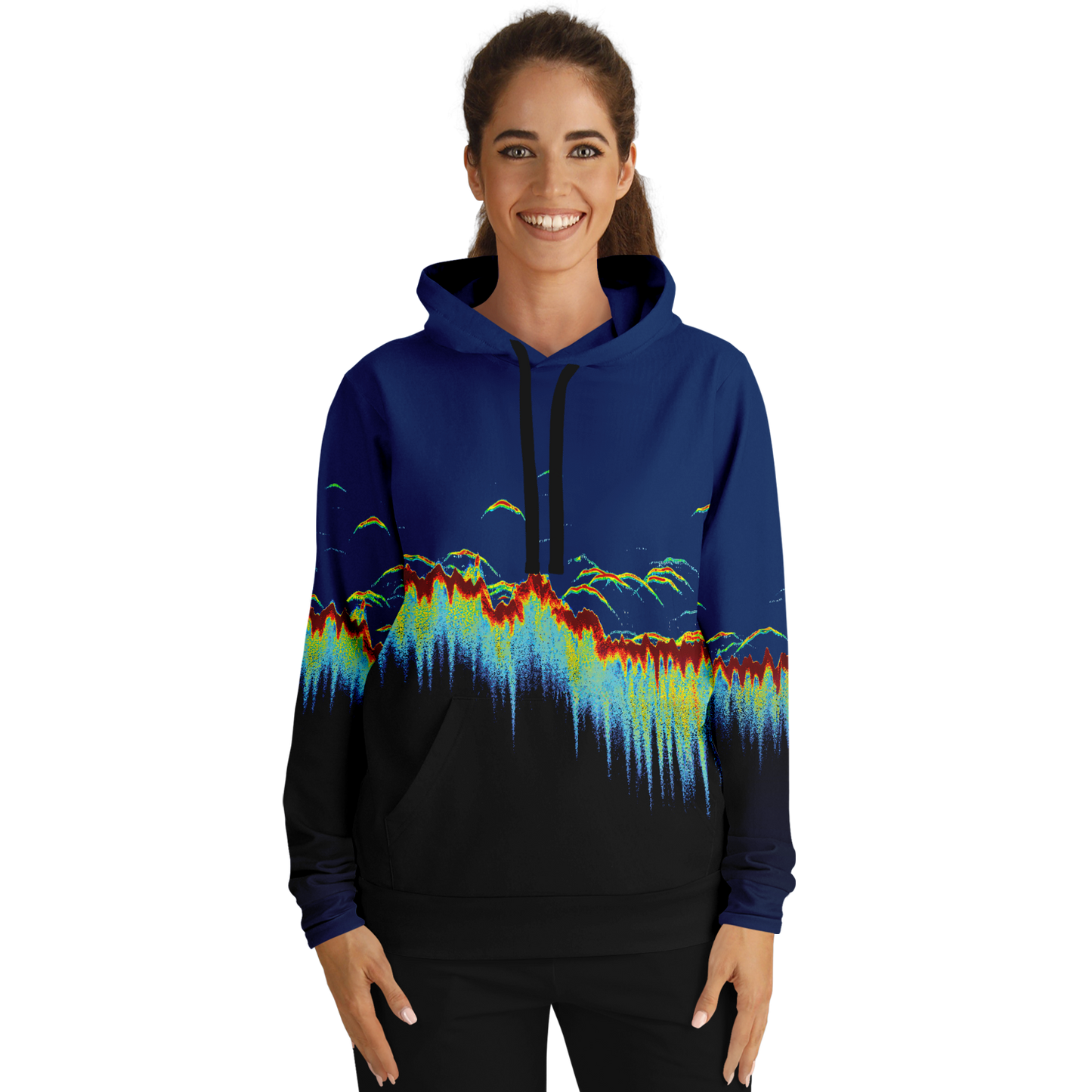 Angry Walleye - Sonar Scan Hoodie