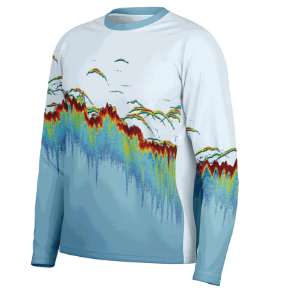 Men's Sonar Scan Lt Blue Sun Protection Shirt