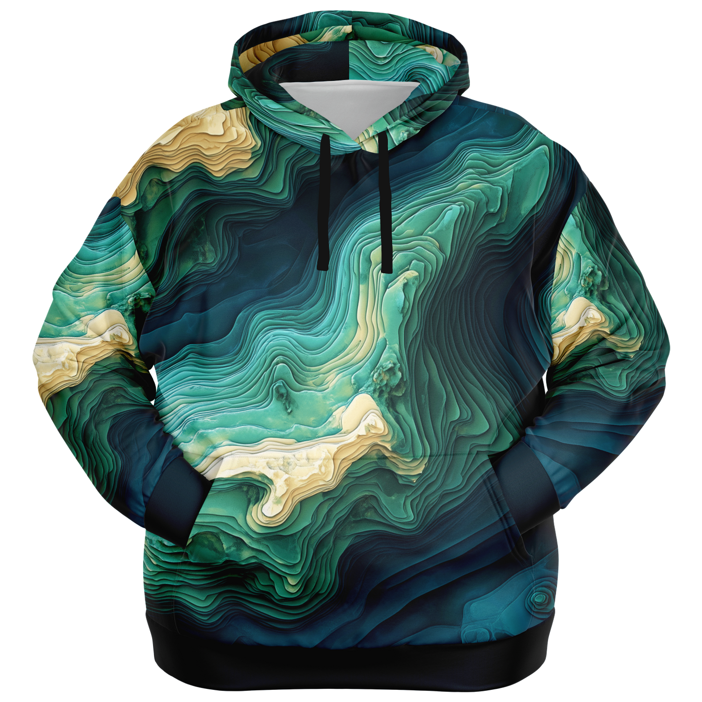 Angry Walleye - Contours 3D - Plus-size Hoodie