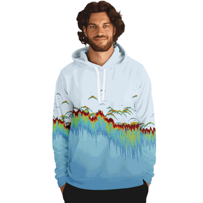 Sonar Scan Light Blue Premium Hoodie