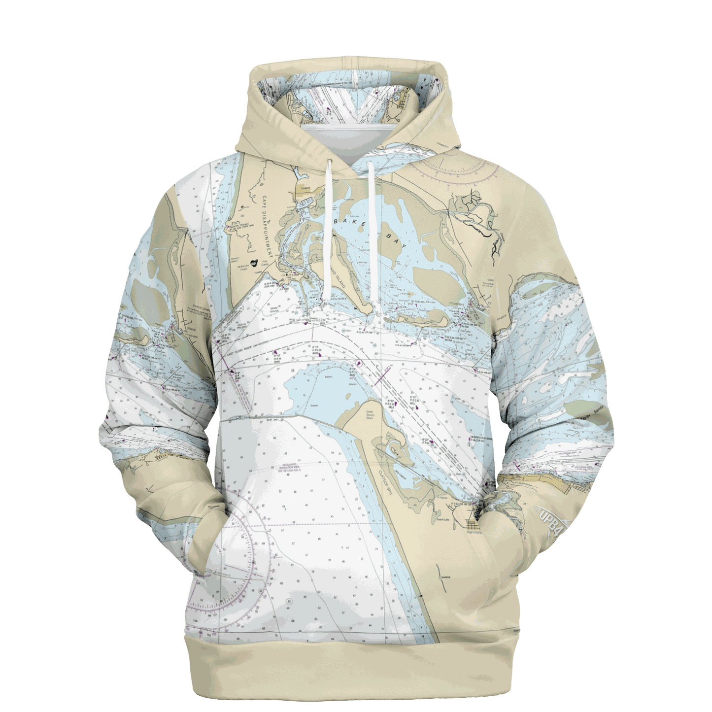 Waterline Map Hoodie - Columbia River B10 to Harrington Point