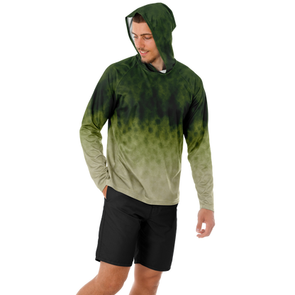 Men's Largemouth Bass Hooded Sun Protection Shirt