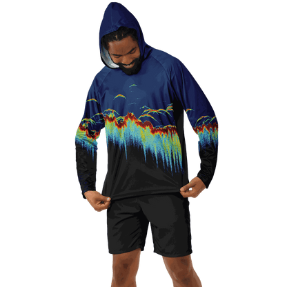 Men's Sonar Scan Hooded Sun Protection Shirt