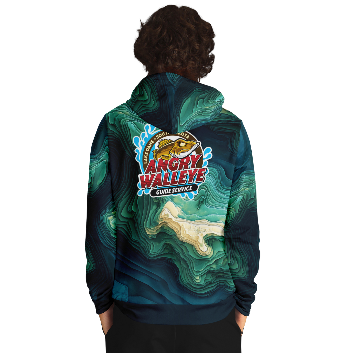 Angry Walleye - Contours 3D Hoodie