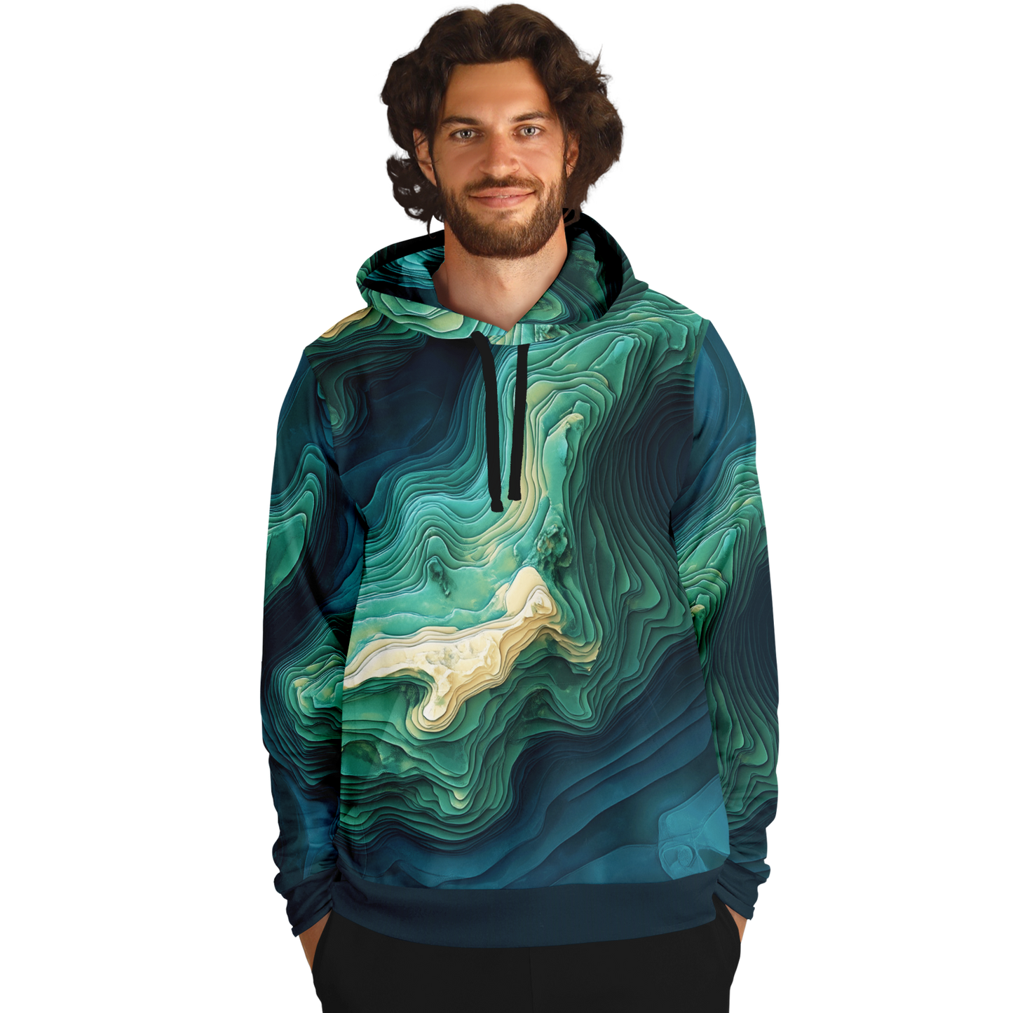 Angry Walleye - Contours 3D Hoodie